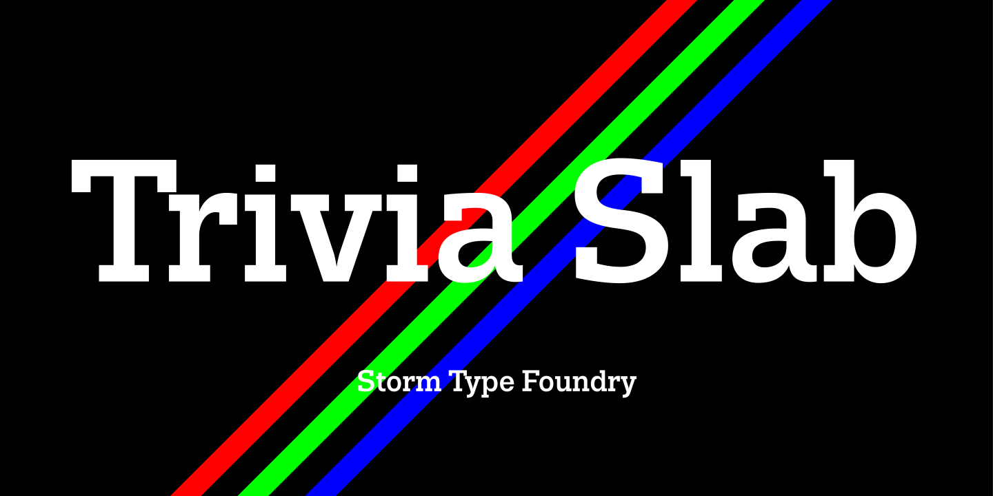 Пример шрифта Trivia Slab